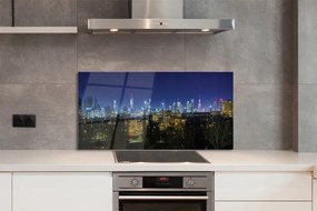 Panel Szklany Nocny Pejzaż Warszawy