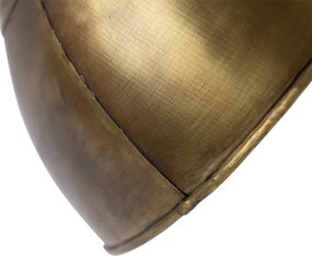 Industrialny reflektor sufitowy brązowy z drewnem 30 cm - Mangoes