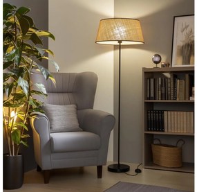 Brilagi - Lampa stojąca LED CERIA 1xE27/40W/230V średnica 50 cm beżowa/czarna