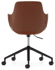 Koniakowe krzesło biurowe z imitacji skóry Tissiana – Kave Home