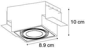 Wpuszczany reflektor biały GU10 pochylany i obracany bez krawędzi - Oneon