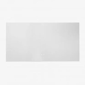 Lustro Ścienne Prostokątne 140x75 Cm Do Łazienki Z Oświetleniem Led I Funkcją Przeciwmgielną Riben Transparent - Sklum