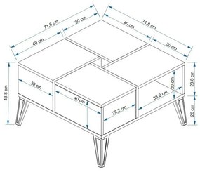 Stolik konferencyjny Nirvana Atlantic Pine