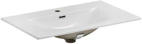 Biała ceramiczna umywalka meblowa - Kenet 80 cm