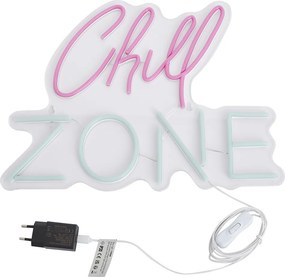 Neonowa lampa ścienna różowo-niebieska z LED - Chill Zone