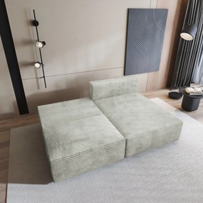 Masseno Narożnik FIORO z funkcją spania i pojemnikiem na pościel Narozniki L, Rozkładana sofa - Jasnoszary, TILIA 83