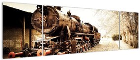 Obraz - Zabytkowa lokomotywa (170x50 cm)