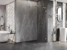 Mexen Lunar L ścianka prysznicowa Walk-in prawa 70 x 200 cm, transparent 8 mm, nikiel szczotkowany - 830L-070-000-97-00-P
