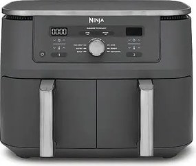 Frytkownica na gorące powietrze Ninja DZ400EU podwójna 9,5 L 2470 W szara z pokrętłami