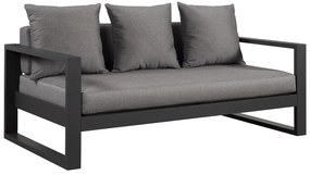 Kanapa ogrodowa 3-osobowa  z aluminium – kolor antracytowy - MOLOKAI