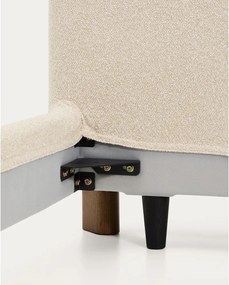 Beżowe tapicerowane łóżko dwuosobowe bez stelaża 160x200 cm Odina – Kave Home