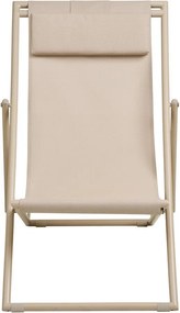 Beżowy metalowy leżak ogrodowy Curtis – House Nordic