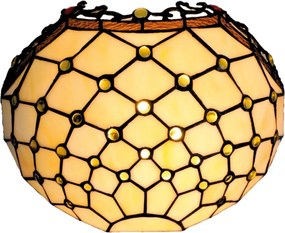 Brilagi - Kinkiet Tiffany witrażowy Kość słoniowa 1xE14/40W/230V