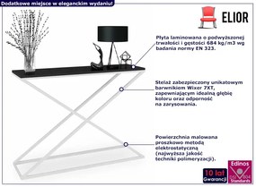 Wąska konsola w nowoczesnym stylu biały + czarny - Logan 5X