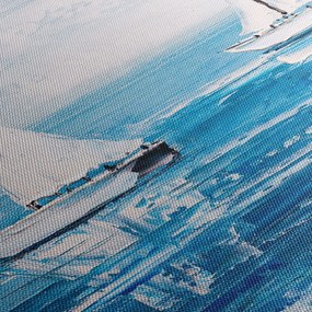Obraz - Obraz jachtów na morzu (125x70 cm)