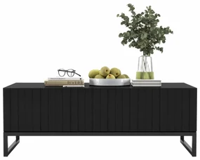 Stolik kawowy TAL 3D 110x54cm czarny mat MEBLE LINDNER