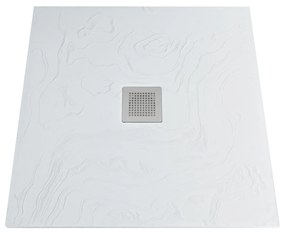 Brodzik z konglomeratu kwadratowy 90 x 90 DIAMO White