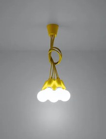 Żółta loftowa lampa wisząca - EX543-Diegi