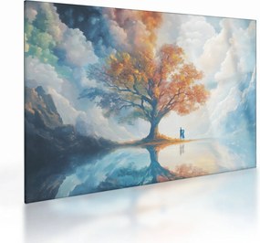 Obraz na szkle – Drzewo życia i miłości (70x50 cm)
