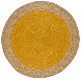 Musztardowo-naturalny okrągły dywan ø 120 cm Mahon – Universal