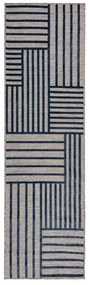 Ciemnoniebieski dywan odpowiedni na zewnątrz 66x230 cm Vigo Blocks – Flair Rugs