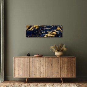 Obraz abstrakcji (z zegarem) (90x30 cm)