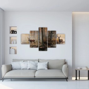 Obraz - Obraz dzikiej przyrody w stylu vintage (125x70 cm)