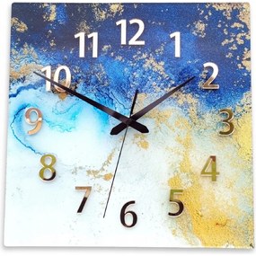 Zegar na ścianę akrylowy cichy nowoczesny do sypialni salonu loft - marmur