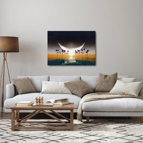 Obraz - Księżyc nad palmami (70x50 cm)