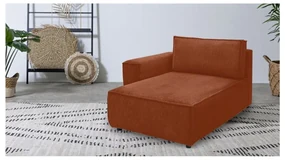 Ceglany sztruksowy moduł sofy (lewostronny) Nihad modular – Bobochic Paris