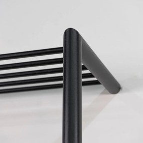 Czarny metalowy wieszak ścienny z półką Smooth – Spinder Design