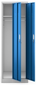 Szafka pracownicza metalowa czterokomorowa niebieska