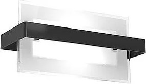 Kinkiet Toplight Cross 1-punktowy z gniazdem E27, czarno-biała rama, nowoczesny design 29x12x15cm