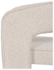 Beżowy fotel z materiału bouclé – Ixia
