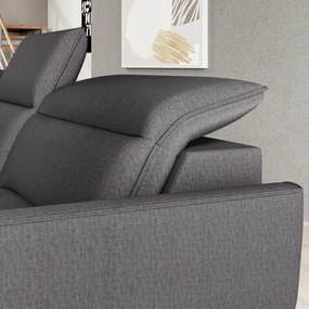 Narożnik MURILLO XL z elektryczną regulacją siedziska Lewostronny w tkaninie VOUGE 15 WERSAL