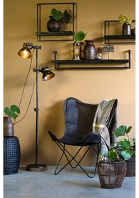 Czarna matowa półka z drewna jodłowego Maddison – Light &amp; Living