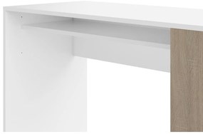 Białe biurko w dekorze dębu 114x50 cm Yale – TemaHome