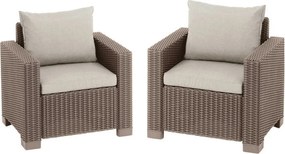 Keter zestaw foteli ogrodowych California 83 x 68 x 72 cm, 2 szt., cappuccino