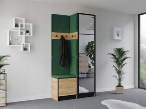 Garderoba EDEN 11 Dąb Craft Złoty + Zielony
