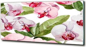 Fotoobraz na ścianę szklany Różowe orchidee