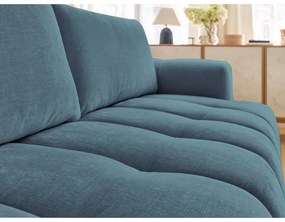 Niebieska rozkładana/ze schowkiem sofa 251 cm Fuji – Bobochic Paris