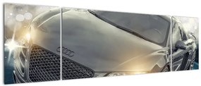 Obraz samochodu Audi - szary (170x50 cm)
