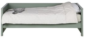 Zielone łóżko jednoosobowe 90x200 cm Nikki – WOOOD