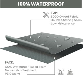 Outsunny Pokrowiec na meble ogrodowe odporny na zimę, wodoodporny, plandeka ochronna Oxford 275 x 205 x 90 cm Ciemnoszary | Aosom PL