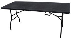 Stół ogrodowy Autronic, metal, tworzywo sztuczne,czarny, AZ-K100 3 BK