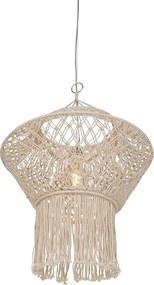 Rustykalna lampa wisząca makramowa 90 cm - String