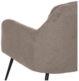 Szarobrązowy fotel z tkaniny szenilowej Classic – Ixia