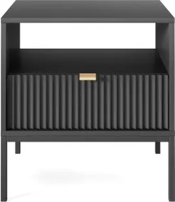 NAYA Stolik nocny S 54 czarny | czarny stelaż