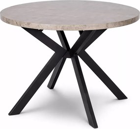 Okrągły stół Sorino z funkcją rozkładania 100-250 cm z blatem z płyty MDF i metalowymi nogami