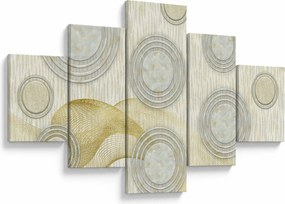 Obraz - Abstrakcja, marmurowe kręgi (125x70 cm)